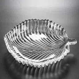 Leaf Shape Glass Tray Plate for Serving | Useful for Dry Fruits, Fruits, Snacks Tray-picture-12