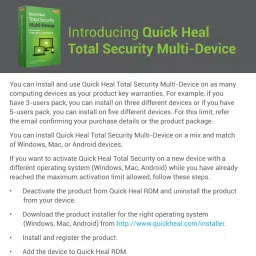 QUICK HEAL Total Security 5.0 User 1 Year image 2