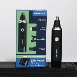 Painless Ear and nose Led display Usb Trimmer 45 min Runtime 1 Length Settings image 2