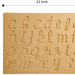 rewashree craft world Wooden Tracing Board for Kids (Roman Number & Small Cursive) (Set of 2) image 2