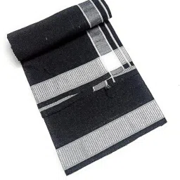 house of common BlackGrey lungi cotton dhoti pack of 1 cotton lungi Solid Men Dhoti-image-5