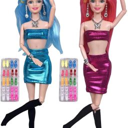 Beautiful Pretty 2 pcs Foldable Doll Combo Set With Shoes-5