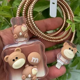 VAPRIF iPhone Charger Cover For 18W/20W | Usb-C Power 3D Cute Cartoon Sprial Adapter Cable Protector-image-49