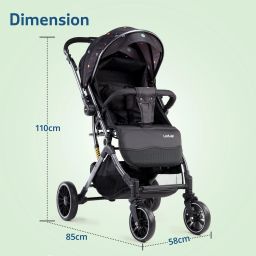 luvlap Alpha Baby Stroller / Pram with 5 point Safety Harness, Reversible Handle bar, Stroller image 5
