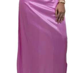house of common Light Purple Satin Petticoat K2 Pure Satin, Pure Silk Petticoat-image-85
