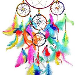 Multicolor Feathers Dream Catchers, Handmade Dreamcatcher (10CM x 26CM) Feather Dream Catcher-image-17