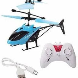 Kids Plastic Induction Type 2-in-1 Flying Helicopter with Remote2-image-93
