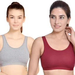 Pack of 2 Women Sports Non Padded Bra-image-53