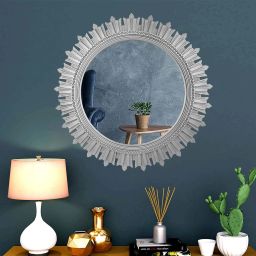 Wash Basin Bedroom Living Room Makeup Silver Bathroom Mirror-image-12