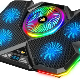 Cosmic Byte Cyclone RGB with 5 Fan, Adjustable Speed, USB Hub 5 Fan Cooling Pad-53