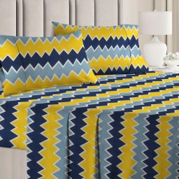 160 TC Cotton Double Floral Flat Bedsheet-11