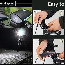 orld Cycle Light and Horn/Rechargeable Waterproof LED Front Light (Multi-Color) LED Front Light image 5