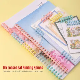 Hofason 10 Pcs Binding Rings Comb Binding Spines Coil Binding Machine Plastic Spiral Manual Comb Binder image 4