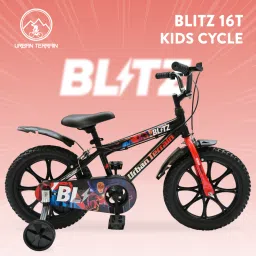 Blitz Cycles for Boys/Girls Kids Ages 4 to 6 Comes with Training Wheels 16 T (inch) Hybrid Cycle/City Bike-image-94