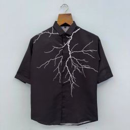 Men Regular Fit Self Design Slim Collar Casual Shirt-image-112