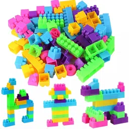 arizon DIY Building Block Set With 125+ Pcs for Kids Multicolor image 2