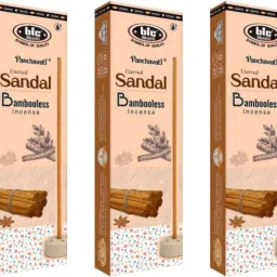 Box Pack of 3 (75 Sticks Per Box) Panchavati External Sandal Bambooless Incense Sandal-image-45