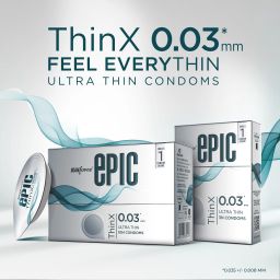 manforce Epic Thinx Condoms for Men| Ultra Thin with 0.03 mm Thickness | 10 Count x 12 Condom image 5