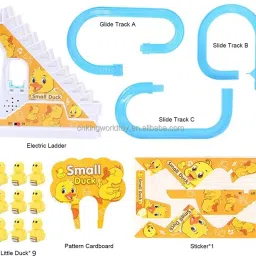 49-Duck Slide Toy Set, Automatic Stair-Climbing Race Track Set-DUCK TRACK-49-image-19