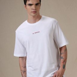 Men Solid Polo Neck Cotton Blend White T-Shirt-image-54