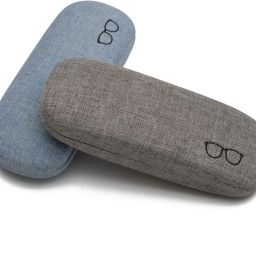 Pack of 2 Unisex Hard Shell Protective Case for Eyewear Spectacles Eyeglasses Mullti Color Car Sunglass Clip Holder-25
