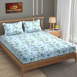 240 TC Microfiber King Printed Fitted (Elastic) Bedsheet-image-71