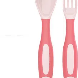 Baby Fork and Spoon Set for feeding - Pink- Food Grade PP, BPA & Phthalates Free for 6months+ babies-13