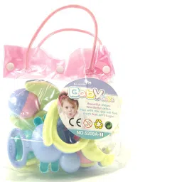 Non Toxic Multi Color Rattle Set of 5 for Baby Kids With Designer Carry Bag Rattle Rattle-image-4