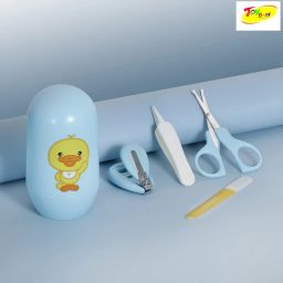 4 in 1 Baby Nail Grooming kit with Case for Kids - Blue-image-23