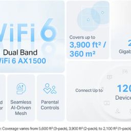 TP-Link Deco X10(3-pack) AI Driven Whole Home Mesh Wi-Fi 6 Mesh Router 2.4 GHz, 5 GHz 1500 Mbps Wifi Speed Dual Band Internal Antenna Ethernet (Cable Broadband) image 2