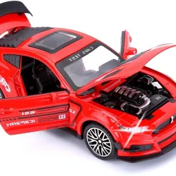 1:32 Mustang GT500 Diecast Metal Pullback Toy car with Openable Doors-32