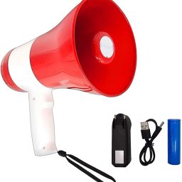 Portable Handheld Megaphone Loud Speaker Recording Speaker USB & SD Card Multi 75W Adjustable Volume Control with Recorder for Announcing Indoor, Outdoor PA System-21