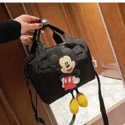 15 L Hand Duffel Bag - Disney Mickey Mouse waterproof duffle bag premium side sling bag - Black - Regular Capacity-9