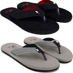 Mens Comfortable Trending And Stylish Multicolor Embozing Flipflop (Pack Of 2) Men Slippers-image-60