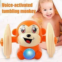 Electric Flipping Dancing toy Rolling monkey, Encourage baby crawling Voice Control , Funny with Music Baby Electric Rolling monkey Toys with Lighting And Music For Boys Girls Christmas Birthday Gift-image-36