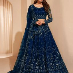 Embroidered Semi Stitched Lehenga Choli-image-53