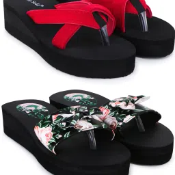 Pack Of 2 Combo Stylish Extra Comfort Lightweight Dailywear Used Women Slippers-3