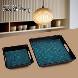 vajilla Melamine Tray Set – Durable Scratch Resistant Food Safe Serving Trays for Home Tray Serving Set image 2