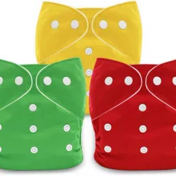 Baby Reusable 3 Diaper - Soft, Adjustable, Leak-Proof Diaper for Newborns-36