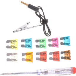 uptodateprouducts 10pcs Auto Plug in Fuse with Tester Clip Car Home Professional Tester Analog Battery Tester image 3
