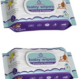 Set of 2 Soft Cleansing Baby Wipes - 72 Pieces in 1 Set | Extra Thick Wet Wipes-image-19