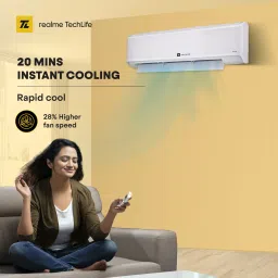 realme techlife 4-in-1 Convertible 2023 Range with Flexi-Control Technology 1.2 Ton 4 Star Split Inverter AC- White image 3