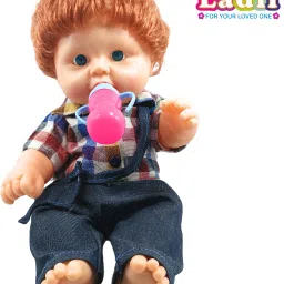 Cute Soft Doll Toy for Mix check dress and kids wallet Golu Baba Toy for Kids_A-18