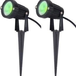 LED Spike Light, Spot Light, Focus Light for Home Garden, (5 Watt), Bridge Lux Optical COB LED, Green Light, Elegant Fiber Body, IP67 Waterproof for Indoor/Outdoor Use (PACK OF 2) Post Light Outdoor Lamp-image-29