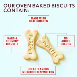 purepet Biscuits Real chicken Milk Dog Chew image 3