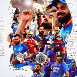 13 inch x19 Inch Virat Kohli Wall Self Adhesive Sticker-image-81