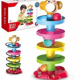 Toddler Early Development Educational Toy Stack Drop, Go Ball Ramp Toy Set-40