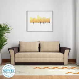 Leo 2 Seater Double Solid Wood Fold Out Sofa Cum Bed-1