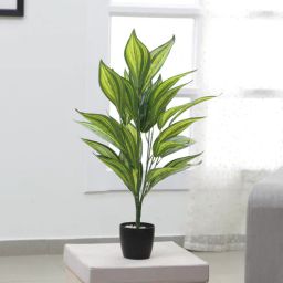 Polyester Dracaena Artificial Plant With Pot by Arick Decor-picture-9