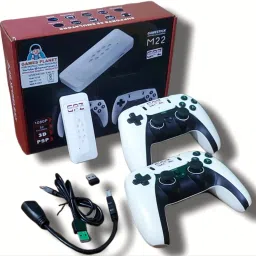 M22 Retro GameStick, UHD 4K, Wireless Controller, Built-in 30k+ Retro Games M6 Black Edition-30